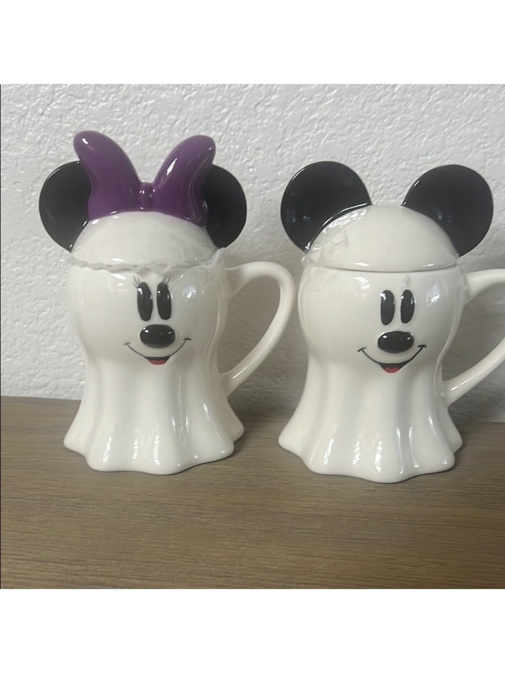 NWT Disney Halloween Ceramic Ghost Mugs